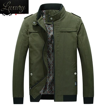 Военная куртка мужская весна осень повседневные пальто с модной промывают 100% чистого бренд-одежда хлопок s мужское пальто