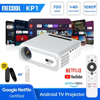 Проектор MECOOL KP1 для Домашнего Кинотеатра 1080P FULL HD 14000 Люмен, Дисплейное Устройство для дома и кино, 5 