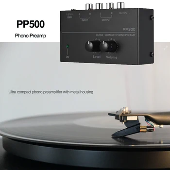 Предусилитель PP500 Phono с регулятором громкости Level Ультракомпактный предусилитель Phono с регулятором громкости Level