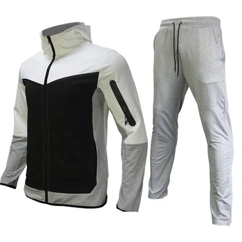 2023, мужское весенне-осеннее пальто на молнии в стиле пэчворк, спортивный повседневный костюм для велоспорта с капюшоном, мужской спортивный костюм для бега, топ с цветным блоком