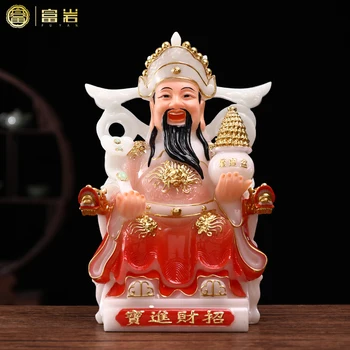Белый мраморный бог богатства, Будда, семья фортуны, гибко освящает украшения, магазин jubao, чем сухая статья, бог богатства