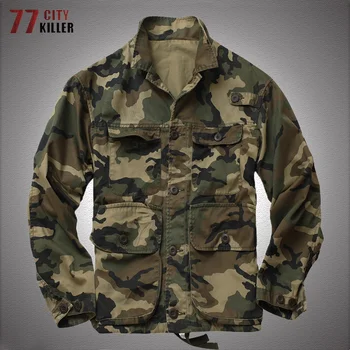 Военная куртка M65, камуфляжный тактический танк-карго, хлопковая летная ретро-боевая куртка Со стоячим воротником, куртка-бомбер армии США, солдатские пальто