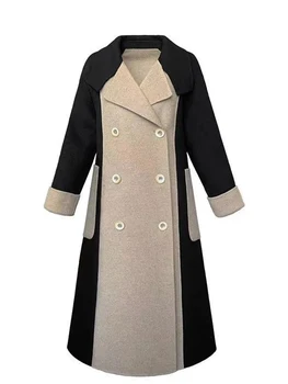 Зимнее пальто, двубортный Кардиган, Тепловое Женское зимнее пальто с отворотом от морщин, Женское пальто для покупок, пальто, куртки