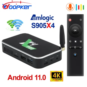 Woopker X4 Pro TV Box Android 11,0 Smart TV Box S905X4 DDR4 4 ГБ 32 ГБ Двойной Wifi 1000 М Ethernet X4 Plus телеприставка