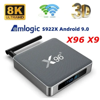 X96 X9 Amlogic S922X TV Box 4 ГБ ОЗУ 32 ГБ ПЗУ Поддержка 8K USB3.0 Двойной Wifi 1000M LAN Google Voice X96 телеприставка Медиаплеер