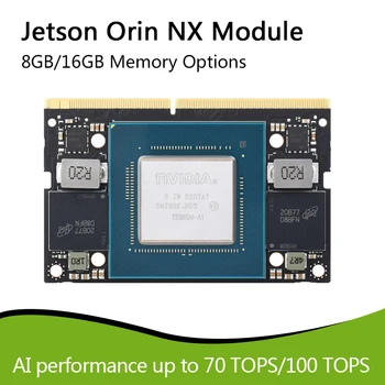 Оригинальный модуль искусственного интеллекта NVIDIA Jetson Orin NX для разработки 128-разрядного LPDDR5 с максимальным объемом памяти до 70/100 ГБ, варианты памяти 8 ГБ или 16 ГБ