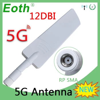 EOTH 1 2PCS 5G wifi 12dbi Антенна МАРШРУТИЗАТОРА Белый разъем antena SMA IOT с высоким коэффициентом усиления сигнала LTE carro cellular Booster модем