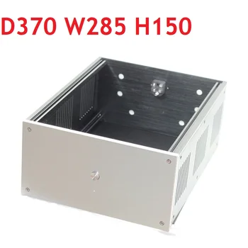D370 W285 H150 Корпус усилителя для наушников Корпус усилителя DAC Корпус Из анодированного алюминия Блок питания Коробка 
