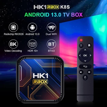 HK1 RBOX K8S 8K телеприставка Android 13 RK3528 Двухдиапазонный WIFI с Bluetooth TV Box 2G/16G 4G/32G 64G 8K UHD Youtube Smart Media