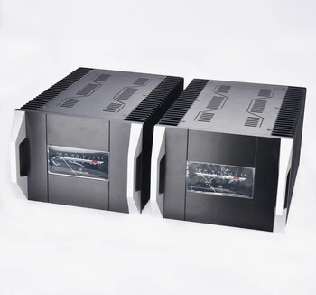 1 пара высококачественных черных полностью алюминиевых корпусов усилителя класса А, VU Meter Amp, чехол 