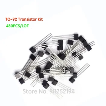 480 шт./лот Транзистор TO-92 в ассортименте, Ассорти, комплект 2N2222 3906 3904 54015551 BC517 BC547 BC548 BC549 BC327 BC337 C945 24 значения