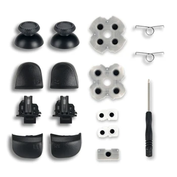 Для PS5-Контроллер L1-R1, L2-R2, Кнопки запуска, 3D-Аналоговый джойстик + Токопроводящая резиновая кнопка, Отвертка для ремонта, прочный