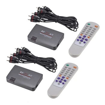 2X Преобразователь RF В AV, Переключатель каналов, Кабельное телевидение в проекционный телевизор, Видеопорт Поддерживает полную систему AC110-240V US Plug