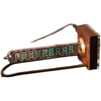 Ламповые часы IV-18 VFD Обратитесь К Ламповым часам Nixie RGB LED Home Decor Clock с деревянным корпусом