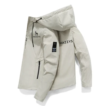 Куртка-бомбер HAZZYS 2022, Мужская ветровка, Куртка на молнии, Весенне-осенняя Повседневная рабочая куртка, Модная куртка для приключений на открытом воздухе