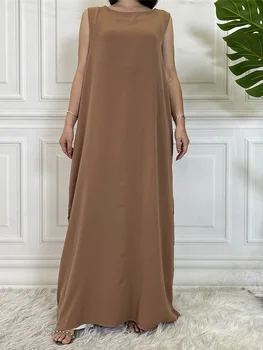 Новое Дизайнерское Платье без рукавов с внутренней стороны, Универсальные повседневные платья, Дубай, Арабский Хиджаб, Абаят, Мусульманская подкладка, Халат Abaya IslamicTurkey