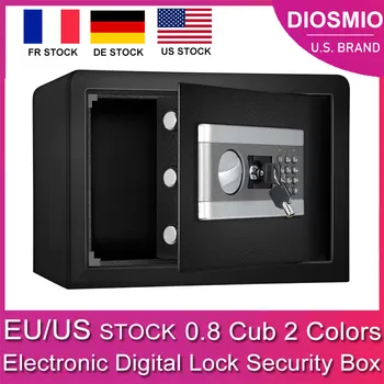 DIOSMIO 0,8 куб. см на складе в ЕС/США, Сейф, коробка Безопасности, электронный цифровой замок, коробка со светодиодной клавиатурой, огнестойкий водонепроницаемый