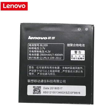 Для Lenovo A516 Аккумулятор 2000 мАч BL209 Резервная батарея Замена для смартфона Lenovo A516 A706 A760 A820E A378T A398T A788T