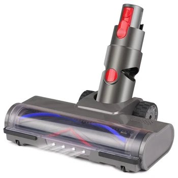 V-образная роликовая щетка с турбощетинкой Аксессуары для пылесосов Dyson V7 V8 V10 V11 V15, насадка со светодиодными фарами