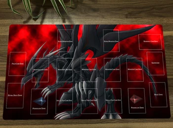 YuGiOh Red-Eyes Black Dragon TCG Коврик Для Карточной Игры CCG Playmat Противоскользящий Резиновый Коврик Для Мыши Настольный Коврик С Зонами