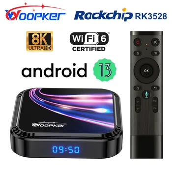 Woopker 2023 Android 13 TV Box K52 Rockchip RK3528 Smart TVBox Поддержка 8K Wifi6 BT5.0 YouTube Google Голосовой Ассистент телеприставка