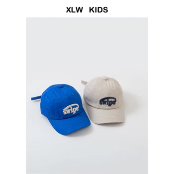 Детская бейсболка с простыми буквами в том же стиле для мальчиков и девочек, модная универсальная дорожная кепка с козырьком, модная солнцезащитная шляпа