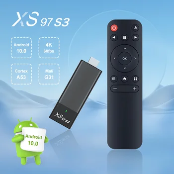 Smart TV Stick XS97 S3 Интернет HDTV HDMI 4K HDR ТВ-ресивер 2,4 G 5G Беспроводной WiFi медиаплеер Android 10 телеприставка