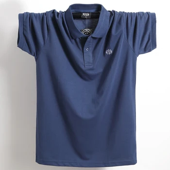 Высококачественная Мужская Рубашка Поло Из 95% Хлопка с Коротким рукавом, Дышащие Футболки, Брендовые Повседневные Деловые Рубашки Поло Размера Плюс 5XL 6XL