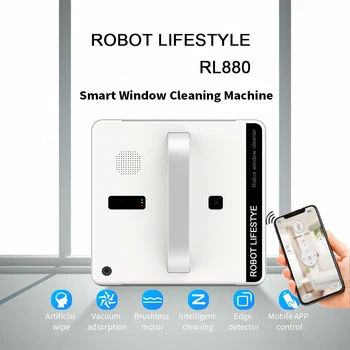 Робот-пылесос для мытья окон Smart Планируемого Типа Wifi App Control Робот для чистки оконных стекол 100-240 В