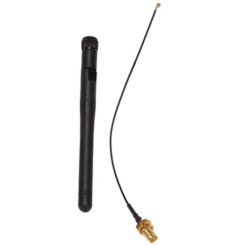 Антенна 10x433 МГц 5dBi Штекер GSM RP-SMA Резиновая водонепроницаемая антенна Lorawan + удлинитель от IPX до SMA небольшого кабеля