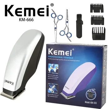 Портативная Электрическая машинка для стрижки волос Kemei, Перезаряжаемая Простая Мини-машинка для стрижки волос, Высококачественные Парикмахерские инструменты KM-666