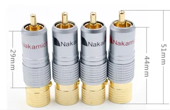 Hifi Nakamich 8шт 10 мм Позолоченный разъем RCA с Блокировкой Без припоя, Коаксиальный разъем, адаптер для розетки, Заводское Высокое качество