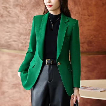 Качественная весенне-летняя женская корейская модная элегантная Свободная куртка со средним рукавом, офисный блейзер для отдыха, тонкий кардиган, пальто, топ 4XL