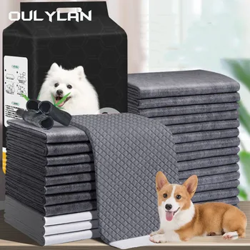Olylan нетканый дезодорирующий коврик для мочи домашних животных, дезодорирующий из бамбукового угля, утолщенный дезодорирующий коврик для мочи домашних животных