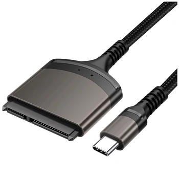 Адаптер Sata к USB C Кабель SATA 2,5-дюймовый внешний SSD Кабель-адаптер для жесткого диска 22 Pin Sata III Для ПК