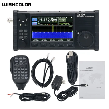 Wishcolor XIEGU X6100 50 МГц КВ-приемопередатчик Всережимный Приемопередатчик Портативный SDR-приемопередатчик с антенным тюнером
