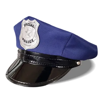 Детская полицейская шляпа для малышей Восьмиугольная полицейская шляпа США с плоским верхом, детская игровая форма, шляпа для выступлений на Хэллоуин, Бесплатная доставка