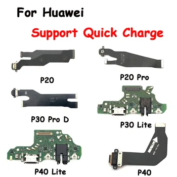 Оригинальный Разъем док-станции Для Быстрого Зарядного устройства USB Для Huawei P9 P10 P20 P30 Lite Plus Dock Charge Board Гибкий Кабель С Микрофоном