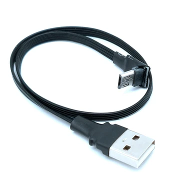 5CM 10CM Bis Unten Links Rechts Abgewinkelt 90 Grad USB Micro USB Stecker auf USB männlichen Daten Ladung stecker Kabel 20cm 50c