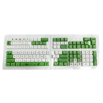 Колпачки для ключей 125 шт. Зеленые Колпачки для ключей XDA Полный Набор Колпачков для ключей, окрашенных Толстым Слоем PBT для Игровой Механической клавиатуры