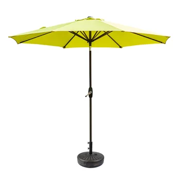 Вестин открытый 9 футов патио зонтики с бронзовыми пластиковая основа в комплекте, зеленый лайм