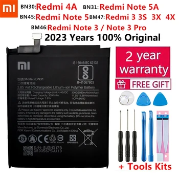 Xiao Mi Оригинальный Аккумулятор Для Xiaomi Redmi 3 3S 3X 4X3 pro Note 3 5 5A 4A Pro Mi 5X BM46 BM47 BN30 BN31 BN45 Сменный Аккумулятор