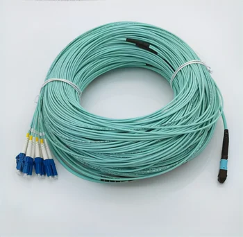 Волоконно-оптический кабель OM3 MPO/MTP к 8x LC с разъемом Многомодовый 40G Соединительный кабель 30 м