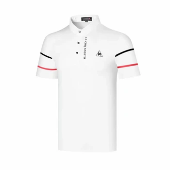 2023 Одежда для гольфа, мужская стильная футболка с логотипом и короткими рукавами, Функциональная весенне-летняя одежда для гольфа