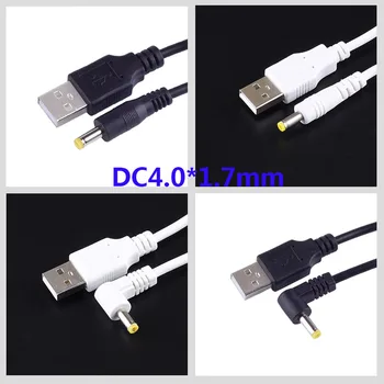 Разъем питания постоянного тока USB Преобразуется В 4,0 * 1,7 мм/DC 4,0x1,7 Белый Черный L-Образный Прямоугольный Разъем С кабелем для подключения шнура