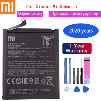 2020 Года Xiao Mi 100% Оригинальный Аккумулятор 3200 мАч BN35 Для Xiaomi Mi Redmi 5 5,7 
