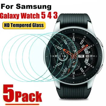 HD Закаленное Стекло для Samsung Galaxy Watch 5 4 3 42 мм 44 мм 40 мм 46 мм Защитная Пленка Watch4 Классические Защитные Пленки для экрана