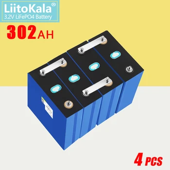 4шт LiitoKala 3,2 V 302AH класс A lifepo4 аккумулятор RV 280AH аккумуляторная батарея RV и система хранения солнечной энергии ЕС США не облагаются налогом