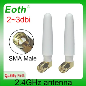 Eoth 2,4 ГГц антенна SMA Штекерный разъем 2 ~ 3dbi wifi antena 2,4 G antena wi fi белый провод wlan tp link антена маршрутизатор zigbee 2,4