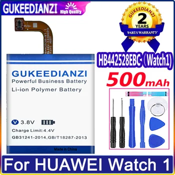 Новый Аккумулятор Bateria 500 мАч HB442528EBC Для HUAWEI Watch 1 Watch1 HB-442528EBC, Аккумулятор Высокой Емкости, Сменный Аккумулятор + Инструменты